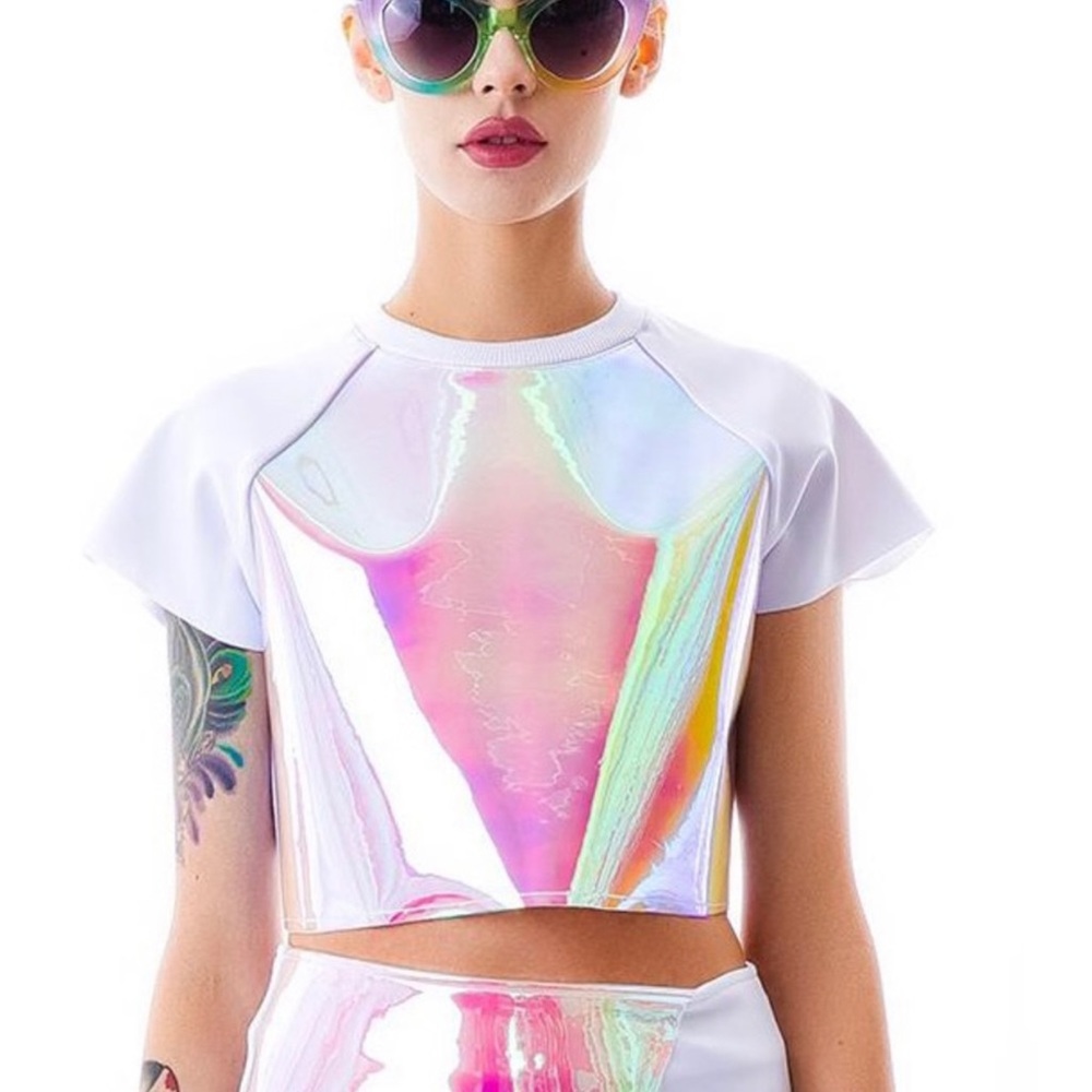 UNIF holographic crop top